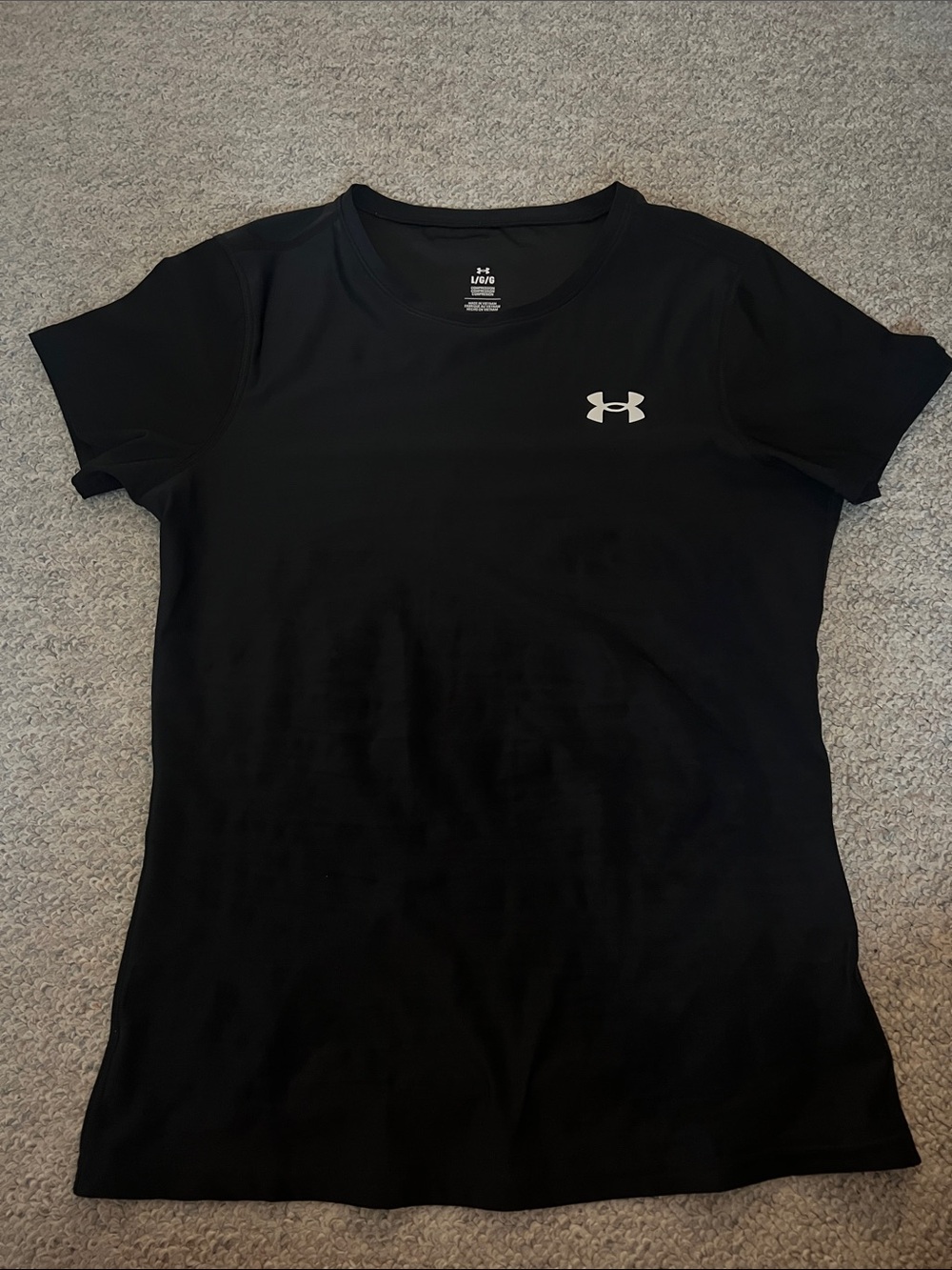 Under Armour Black Women's Short Sleeve Tech Tee with Silver Logo